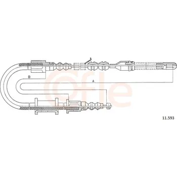 Lanko parkovací brzdy Tazne lanko, parkovaci brzda, 11.593