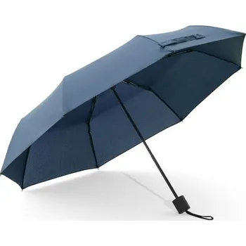 Deštník AIDEN. 21“ deštník z recyklovaného polyesteru (100% rPET) pongee 190T, skládací na 3 části - Modrá