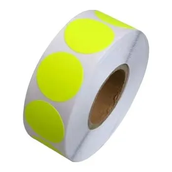 Samolepící etiketa Samolepící etikety kruh 20mm, papír, signální žlutá, 2000 et/kot. (cena za 1000 ks)