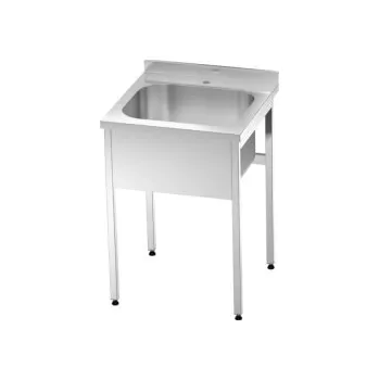 Nerezový dřez Dřez lisovaný 1 vanový, rozměr 600x700x850mm - dřez 500x500x300mm