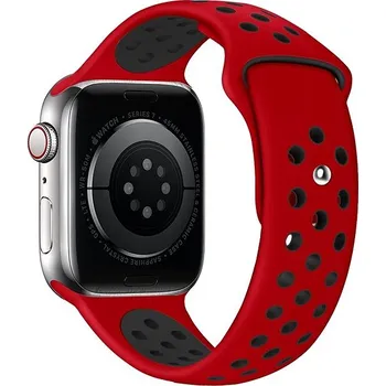 Příslušenství k chytrým hodinkám Eternico Sporty pro Apple Watch 42mm / 44mm / 45mm Pure Black and Red