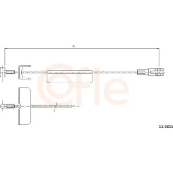 Lanko parkovací brzdy Tazne lanko, parkovaci brzda, 11.6817