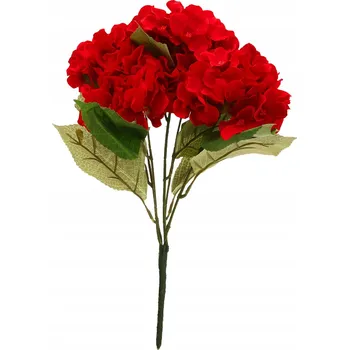 umělá květina HORTENZIE bukiet 45 cm umělá červená