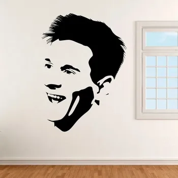 Samolepící dekorace Lionel Messi fotbalista - vinylová samolepka na zeď 80x57cm