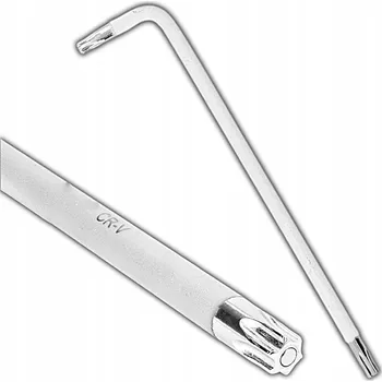 Klíč TORX klíč T10, dlouhý, bílý, z CRV oceli, s OTVOR a magnetem, odolný