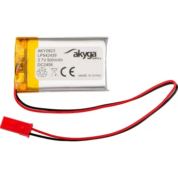 Li-Po baterie LP542439 Akyga AKY0823 3,7V / 500mAh PCM JST 2-pinový konektor 150mm
