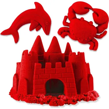 kinetický písek Kinetic sand neonové barvy písku červený
