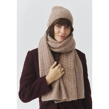 Šála Tatuum PLETENÁ DÁMSKÁ ŠÁLA S COPÁNKOVÝM VZOREM — TOPI