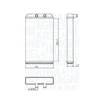 Výměník tepla Výměník tepla, vnitřní vytápění, 350218402000