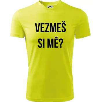 Pánské tričko Zásnuby - Pánské triko Fantasy sportovní (dresovina) - M ( Neonově žlutá )