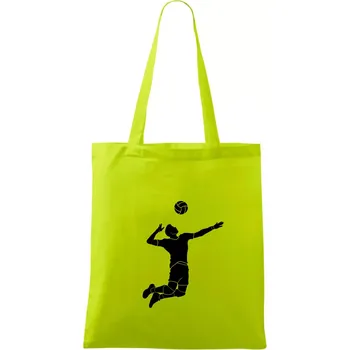 Volejbal nápřah muž - Taška bavlněná - 42 x 38 cm ( Limetková )
