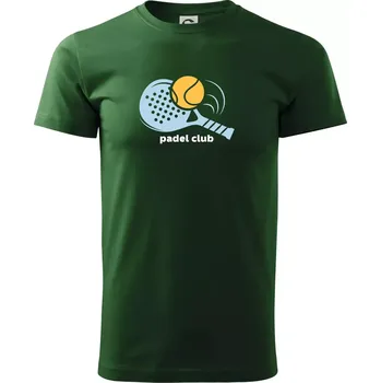 Padel club - Triko extra velké (5-8XL) - 8XL ( Lahvově zelená )