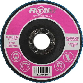 Brusný kotouč UMAKOV Kotouč lamelový na nerez, D125, d22,2, t7,25 mm, P60