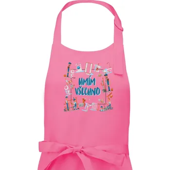 Kuchyňská zástěra Instalatér umím všechno - Pánská zástěra na vaření - Univerzální velikost ( Růžová )