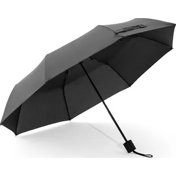 Deštník AIDEN. 21“ deštník z recyklovaného polyesteru (100% rPET) pongee 190T, skládací na 3 části - Černá