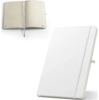 Zápisník ANNE SUB. Zápisník A5 z recyklovaného polyesteru (100% rPET) 300D, ideální pro sublimační personalizaci