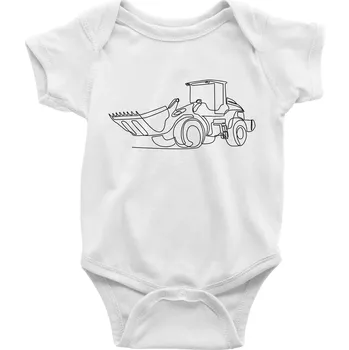 Kojenecké oblečení Nakladač jedním tahem - Body kojenecké s krátkým rukávem - Krátký r. do 3 měs ( Bílá )