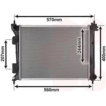 Autodíl Chladič, chlazení motoru VAN WEZEL 82002274