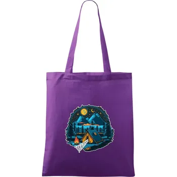 Jizerky pod stanem - Taška bavlněná - 42 x 38 cm ( Fialová )