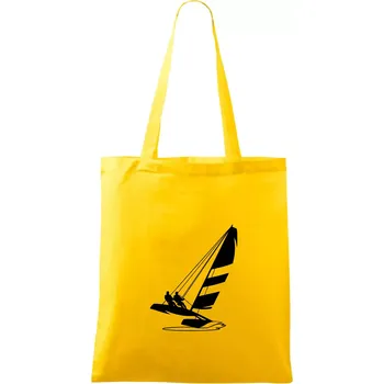 Nákupní taška Katamarán na vodě - Taška bavlněná - 42 x 38 cm ( Žlutá )