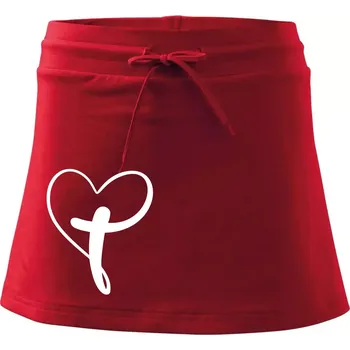 Dámská sukně Jesus srdce - Sportovní sukně - two in one - XS ( Červená )