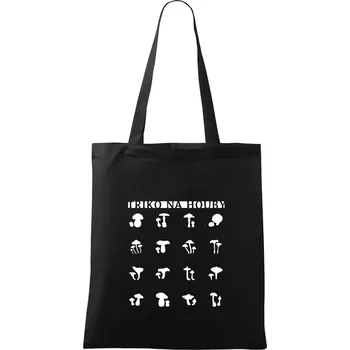 Nákupní taška Triko na houby - Taška bavlněná - 42 x 38 cm ( Černá )