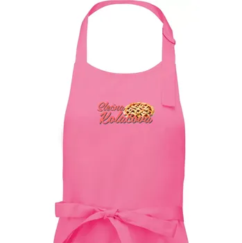 Kuchyňská zástěra Slečna koláčová - psací - Dámská zástěra na vaření - Univerzální velikost ( Růžová )