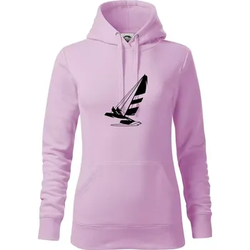 Dámská mikina Katamarán na vodě - Mikina dámská Cape s kapucí - S ( Orchid )