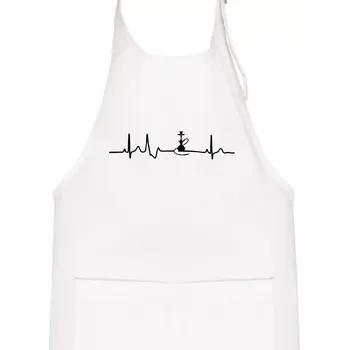 Kuchyňská zástěra EKG shisha - Dětská zástěra na vaření - Univerzální velikost ( Bílá )