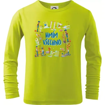 Dětská móda Instalatér umím všechno - Triko dětské Long Sleeve - 146 cm/10 let ( Limetková )
