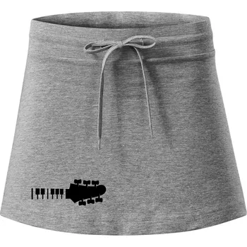 Dámské oblečení Klávesy a kytara - Sportovní sukně - two in one - L ( Tmavě šedý melír )