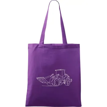 Nakladač jedním tahem - Taška bavlněná - 42 x 38 cm ( Fialová )