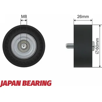 Vratná/vodicí kladka, klínový žebrový řemen, RNK-LR-009