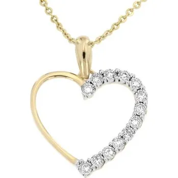 Náušnice Zlatnictví U Kostela Diamantové srdce ze žlutého zlata 9810ž 1189952863