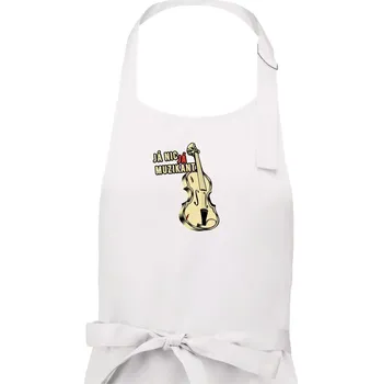 Kuchyňská zástěra Já nic, já muzikant - Dámská zástěra na vaření - Univerzální velikost ( Bílá )