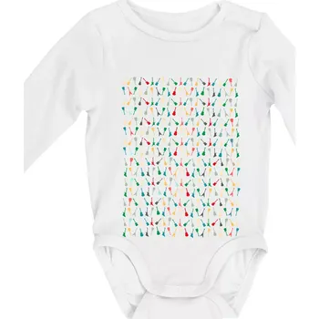 Kytary celé triko - Body kojenecké s dlouhým rukávem - Dlouhý r. do 3 měs ( Bílá )