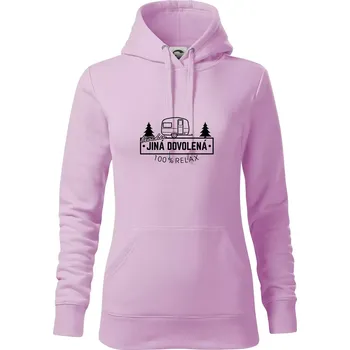 Dámská mikina Trochu jiná dovolená karavan - Mikina dámská Cape s kapucí - XS ( Orchid )