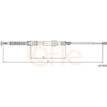 Lanko parkovací brzdy Tazne lanko, parkovaci brzda, 10.7432