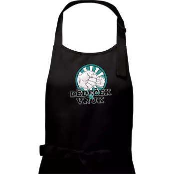 Kuchyňská zástěra Dědeček a vnuk - Pánská zástěra na vaření - Univerzální velikost ( Černá )