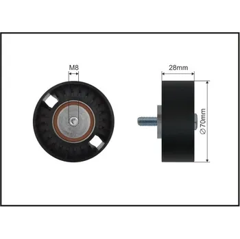 Vratná/vodicí kladka, klínový žebrový řemen, 11-09 SC