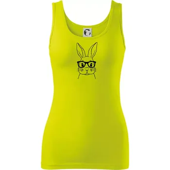 Dámské tričko Králík s brýlemi - Dámské tílko - XS ( Limetková )