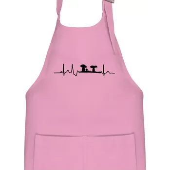 Kuchyňská zástěra EKG houbař - Dětská zástěra na vaření - Univerzální velikost ( Růžová )