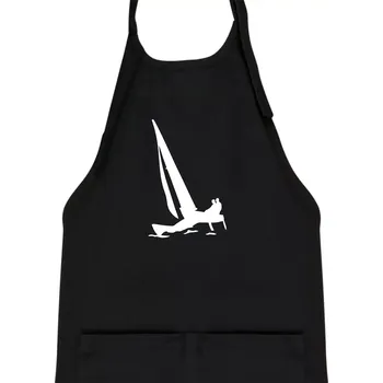 Kuchyňská zástěra Katamarán 2 osoby - Dětská zástěra na vaření - Univerzální velikost ( Černá )