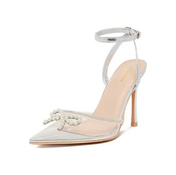 Dámské lodičky Lodičky DeeZee LIA SILVER RU Průhledná 40