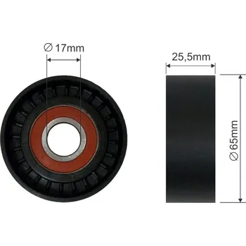 Vratná/vodicí kladka, klínový žebrový řemen, FT44574
