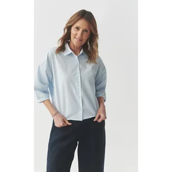 Dámská košile Tatuum BAVLNĚNÁ KOŠILE S ŠIROKÝMI RUKÁVY — DOVE