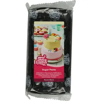 Funcakes FunCakes potahový fondán - Raven Black černý - 1kg
