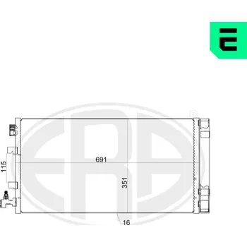 Výparník klimatizace Kondenzátor klimatizace, 667155