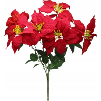umělá květina BCZGD KYTICE UMĚLÉ ČERVENÉ VELKÉ HVĚZDY BETLÉMSKÉ VÁNOČNÍ HVĚZDA KYTICE