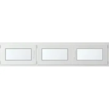 Okno Trojkřídlé plastové okno se štulpem, vlevo otevíravo sklopné 220x60